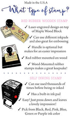 Bee Flying Garden Address Personalized Custom Return Address Rubber Stamp or Self Inking Stamp - Britt Lauren Stamps