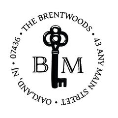 Key Monogram Address Personalized Custom Return Address Rubber Stamp or Self Inking Stamp Home Sweet Home - Britt Lauren Stamps