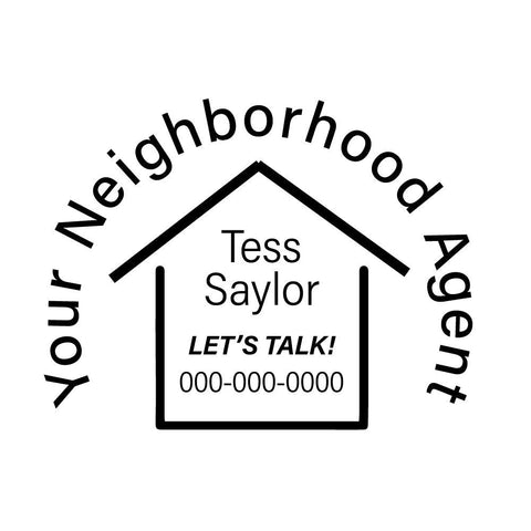 Real Estate Agent House Address Personalized Custom Return Address Rubber or Self Inking Stamp
