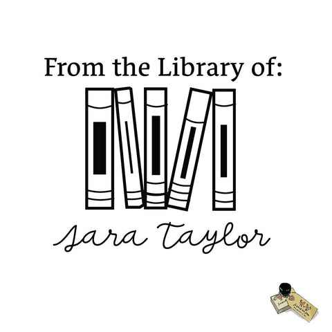 Book Lovers Stamp, Bookplate Reading Rubber or Self Inking Stamp, Custom Name Gift