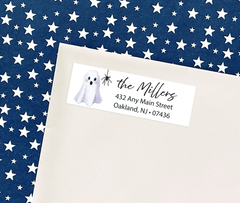 Ghost Spider Return Address Personalized Labels Stickers - Custom Halloween