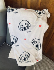 Custom Pet Portrait Blanket – Personalized Minky Fleece