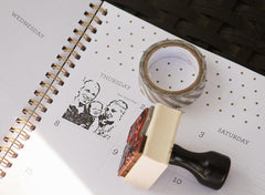 Custom Face Photo Family Stamp, Personalized Keepsake Rubber Stamp or Self-Inking