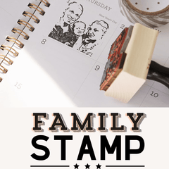 Custom Face Photo Family Stamp, Personalized Keepsake Rubber Stamp or Self-Inking