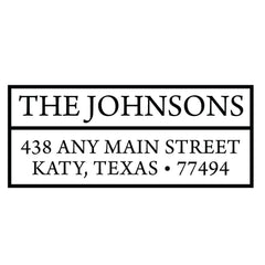 Border Personalized Modern Custom Return Address Rubber Self Inking Stamp - Britt Lauren Stamps
