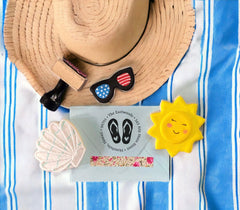 Flip Flop Heart Beach Address Personalized Custom Return Address Rubber Stamp or Self Inking Stamp - Britt Lauren Stamps