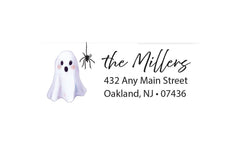 Ghost Spider Return Address Personalized Labels Stickers - Custom Halloween