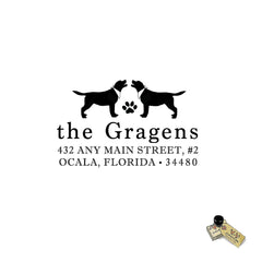 Labrador Retriever Address Stamp – Custom Dog Address Rubber or Self-Inking Stamp