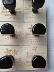 Boat Wheel Nautical Address Personalized Custom Return Address Rubber Stamp or Self Inking Stamp Ship - Britt Lauren Stamps