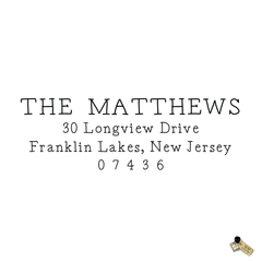 Personalized Custom Return Address Rubber Stamp or Self Inking Stamp Fun Last Name Handwriting Housewarming - Britt Lauren Stamps