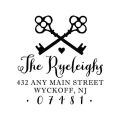 Keys Address Personalized Custom Return Address Rubber Stamp or Self Inking Stamp Home Sweet Home - Britt Lauren Stamps