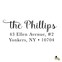 Personalized Script Custom Return Address Rubber Stamp or Self Inking Name Couple Housewarming - Britt Lauren Stamps