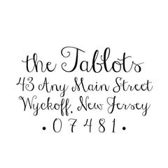 The Scripts Personalized Custom Return Address Rubber Stamp or Self Inking Stamp Bold Script Last Name Handwriting - Britt Lauren Stamps