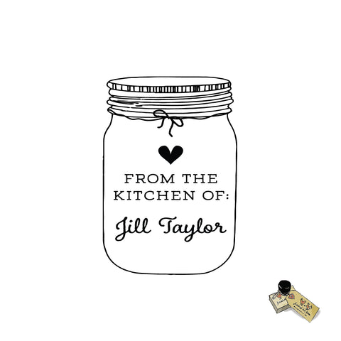 Kitchen Stamp Jar Personalized Custom Rubber or Self Inking Stamp - Baking Food