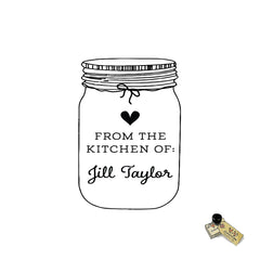 Kitchen Stamp Jar Personalized Custom Rubber or Self Inking Stamp - Baking Food 