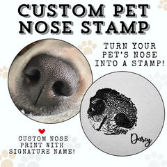 Custom Dog Nose Print Rubber Stamp – A Sweet Keepsake of Your Best Friend