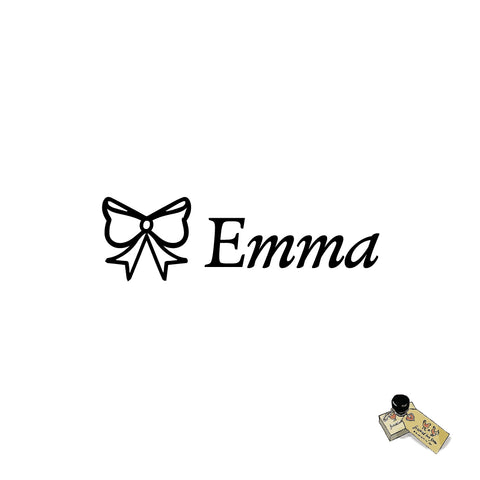 Bow Name Stamp, Stationery Personalized Custom Rubber or Self Inking