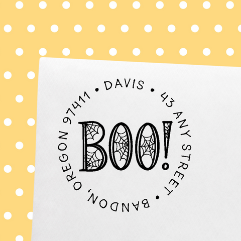 Halloween Boo Personalized Stamp  Custom - Rubber Stamp or Self Inking Stamp