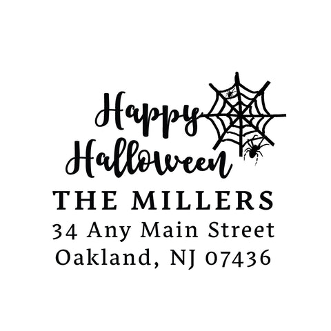 Happy Halloween Stamp | Retun Address Personalized Custom | Rubber or Self Inking Stamp