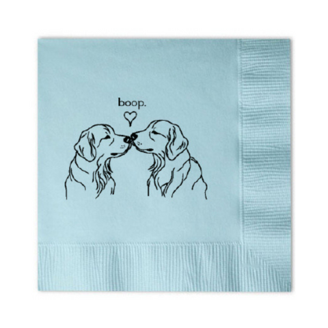 Custom Golden Retriever Boop Nose Cocktail Napkins