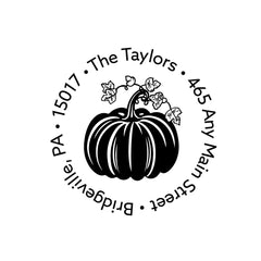 Pumpkin Patch Stamp | Retun Address Personalized Custom | Rubber or Self Inking Stamp