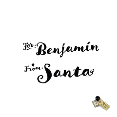 Santa Signature Stamp Rubber Stamp or Self-Inking Stamp